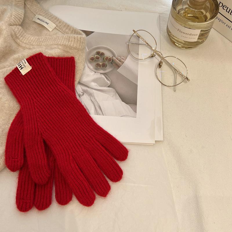 Шерстяные вязаные перчатки с разделением пальцев для сенсорного экрана - Осень/Зима Корейский стиль One Size
Шерстяные вязаные перчатки с разделением пальцев для сенсорного экрана - Осень/Зима Корейский стиль One Size