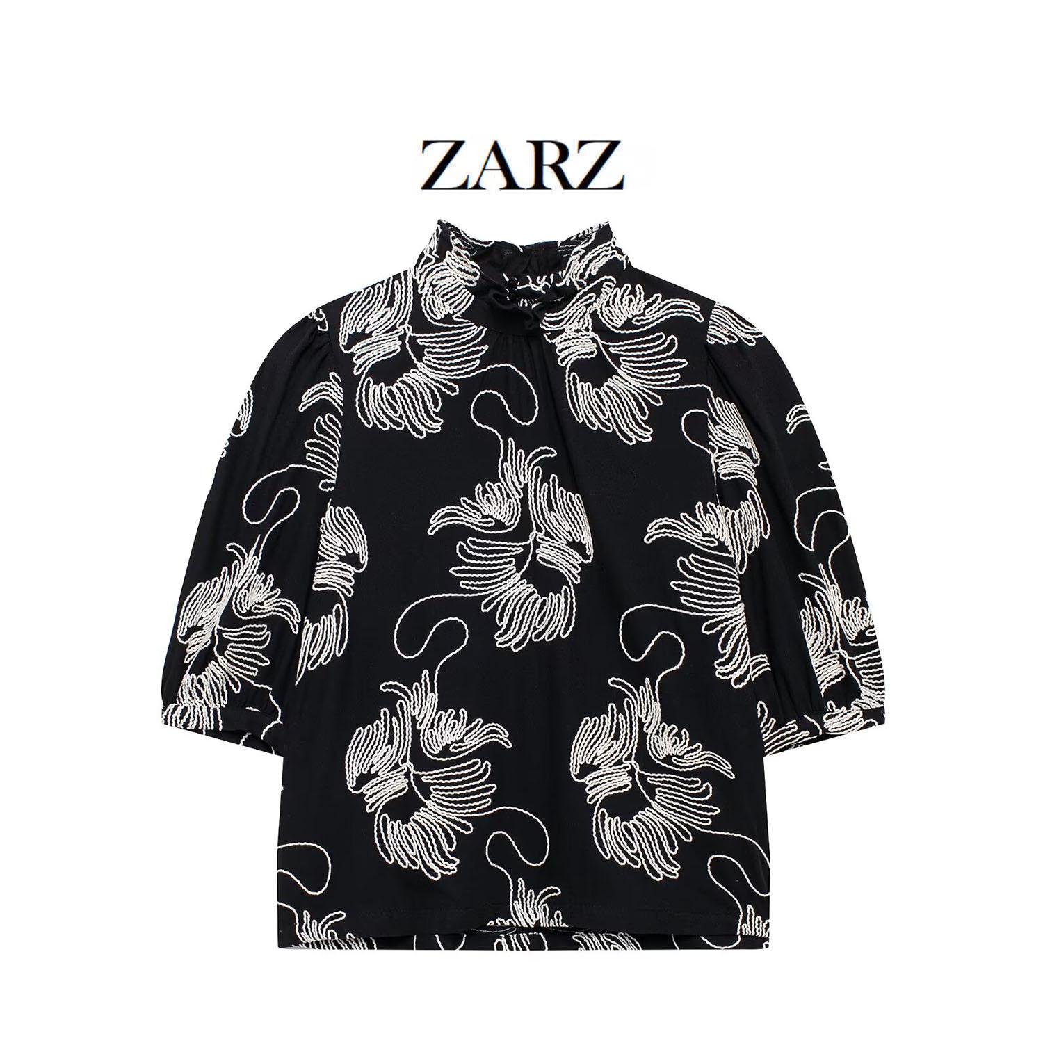 ZARZ Women s Trendy Contrast Color Embroidered Shirt - European & American Style Classic Fashion Extra Small чёрный
ZARZ Women s Trendy Contrast Color Embroidered Shirt - European & American Style Classic Fashion Extra Small чёрный