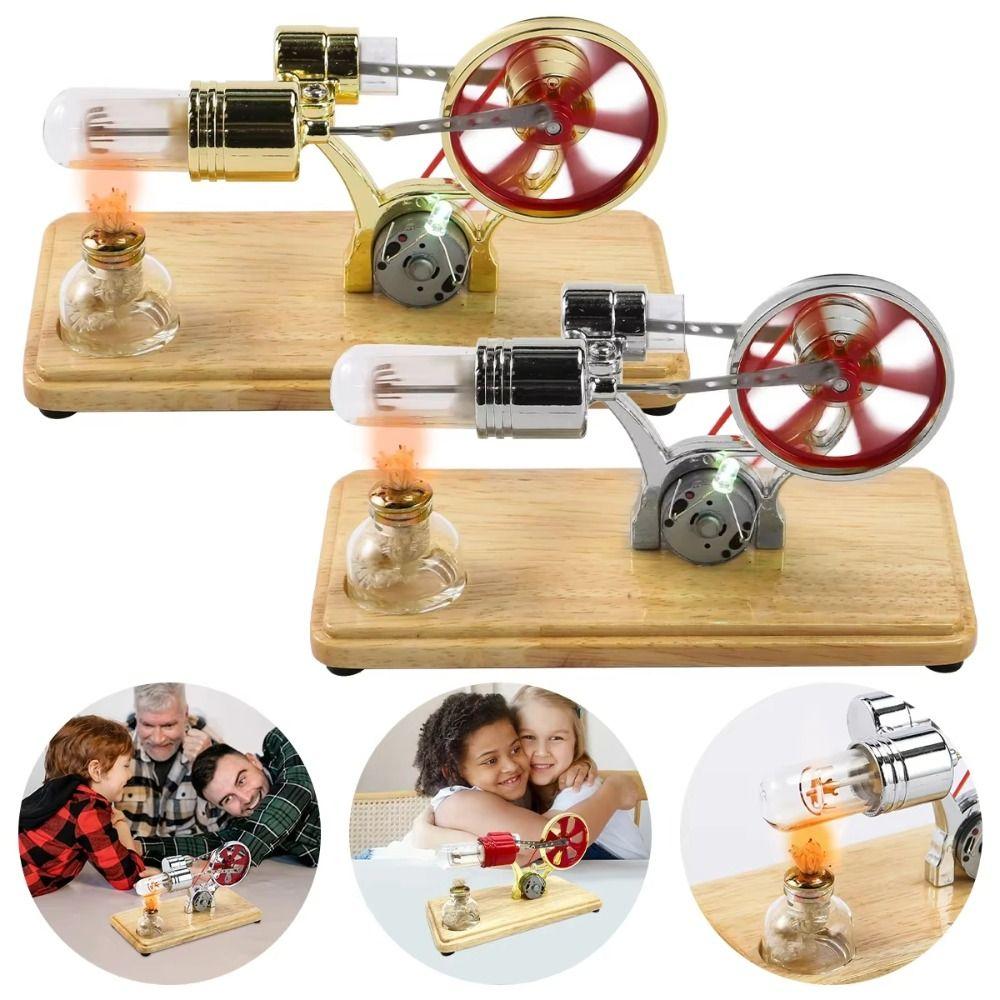 Colorful LED Stirling Engine Motor Model Hot Air Engine Motor Model Physics Lab Style B
Colorful LED Stirling Engine Motor Model Hot Air Engine Motor Model Physics Lab Style B