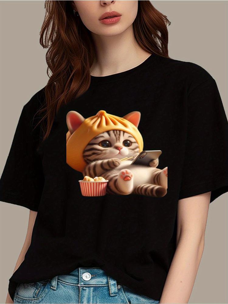 Purely Adorable Cat Print Crew Neck Womens TShirt Comfortable and Stylish Short Sleeve SpringSummerFall Casual Women TShirt 4XL
Purely Adorable Cat Print Crew Neck Womens TShirt Comfortable and Stylish Short Sleeve SpringSummerFall Casual Women TShirt 4XL