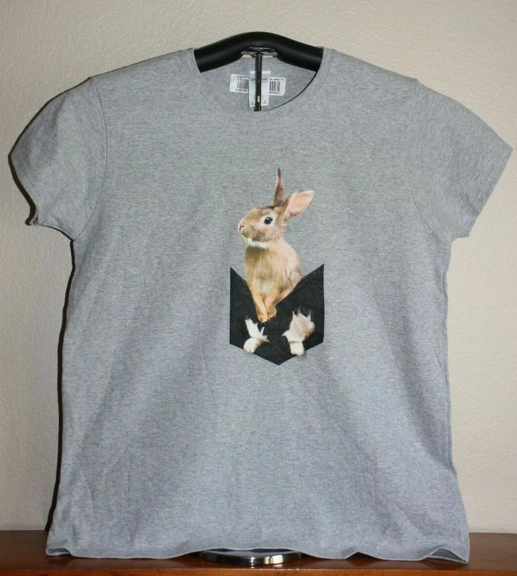 Rabbit my Pocket- 100% Cotton T-shirt Mens Tees Top - Ladies Large in Gray XL
Rabbit my Pocket- 100% Cotton T-shirt Mens Tees Top - Ladies Large in Gray XL