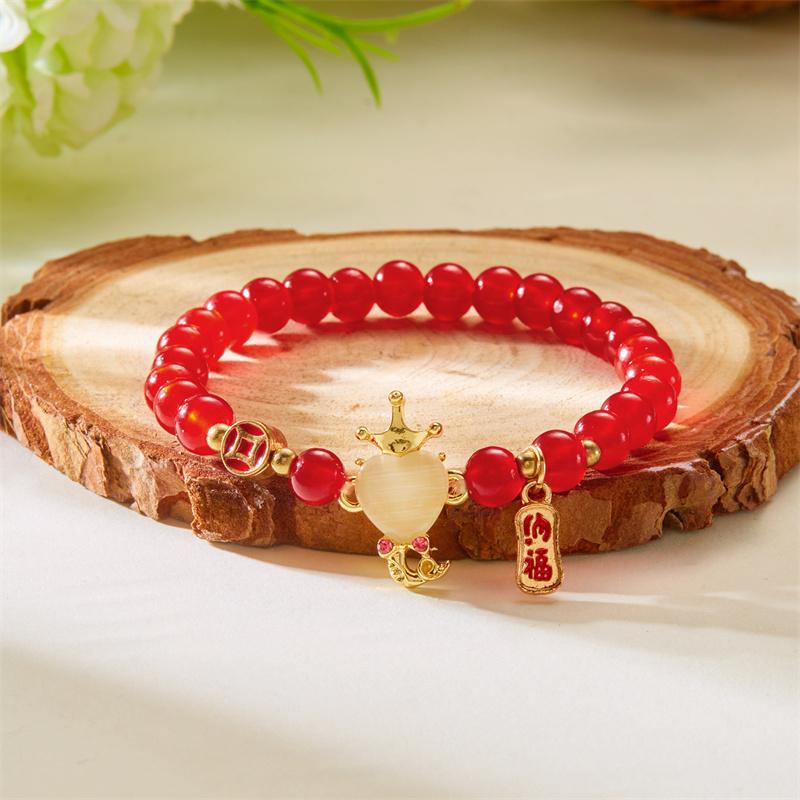 Chinese Style 2025 Snake Year Beads Bracelet For Women And Men Lucky Red Handwoven Rope Bracelet New Year Party Zircon Gifts
Chinese Style 2025 Snake Year Beads Bracelet For Women And Men Lucky Red Handwoven Rope Bracelet New Year Party Zircon Gifts
