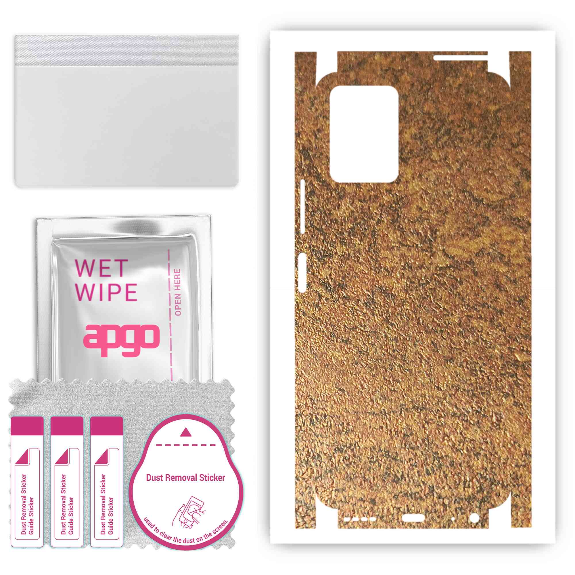 apgo Protective Skin Sticker for the back+sides compatible with VIvo Y21e, Full Wrap Film, Foil, Vinyl - Pattern Rusty Copper
apgo Protective Skin Sticker for the back+sides compatible with VIvo Y21e, Full Wrap Film, Foil, Vinyl - Pattern Rusty Copper