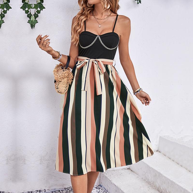 Summer Fashion Women s Dresses Colorblocked Halter Dresses Chic Comfortable and Versatile Temperament Elegant Casual Women s Clothing XL чорний
Summer Fashion Women s Dresses Colorblocked Halter Dresses Chic Comfortable and Versatile Temperament Elegant Casual Women s Clothing XL чорний