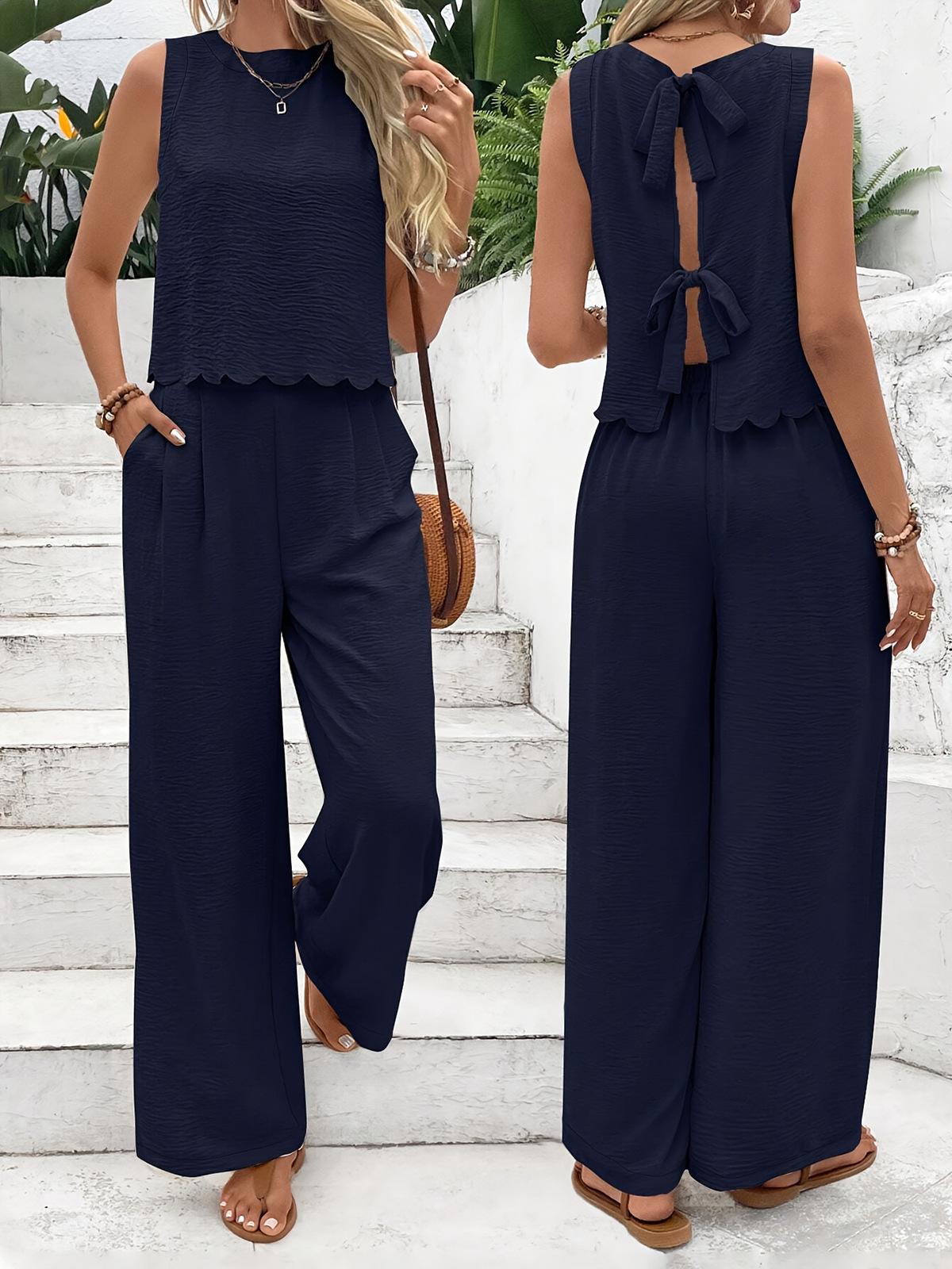 Women s Summer Western Style Women s Fashion Sleeveless Tank Top Casual Pants Set XS темно-синього кольору
Women s Summer Western Style Women s Fashion Sleeveless Tank Top Casual Pants Set XS темно-синього кольору
