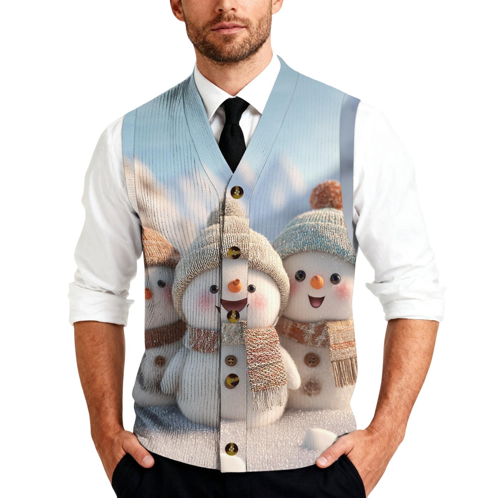 Men Sleeveless Knit Vest Button Down Shirt Christmas Print Casual Holiday Sweater Vest Layering Top for Winter Season XXXXL белый
Men Sleeveless Knit Vest Button Down Shirt Christmas Print Casual Holiday Sweater Vest Layering Top for Winter Season XXXXL белый