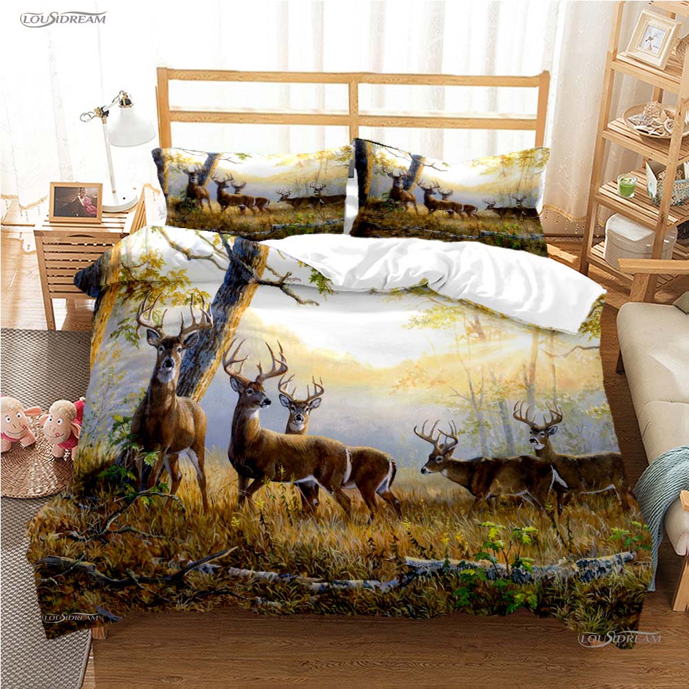 Wild Animals Deer Casal All Season Duvet Cover Comforter Bedding Sets Soft Quilt Cover and Pillowcases Single/Double/Queen/King EU Twin 135x200cm
Wild Animals Deer Casal All Season Duvet Cover Comforter Bedding Sets Soft Quilt Cover and Pillowcases Single/Double/Queen/King EU Twin 135x200cm