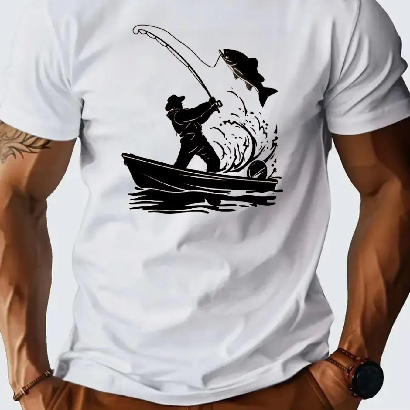Mens Cotton Relaxed Fit TShirt Fishing Enthusiast Graphic Print Breathable Summer Tee Multiple Colors Men Clothing S
Mens Cotton Relaxed Fit TShirt Fishing Enthusiast Graphic Print Breathable Summer Tee Multiple Colors Men Clothing S