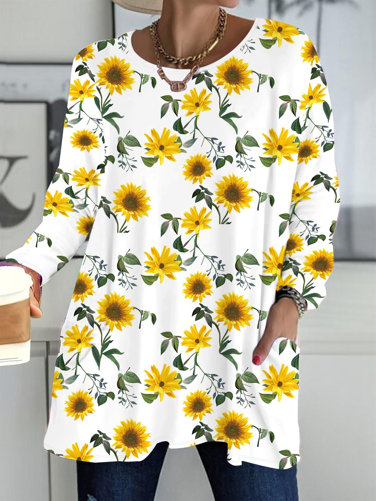 2025 Autumn Winter New Plus Size Women s Tops, Sunflower 3D Print Fashion Crew Neck Long Sleeve T-Shirts 1XL бежевый
2025 Autumn Winter New Plus Size Women s Tops, Sunflower 3D Print Fashion Crew Neck Long Sleeve T-Shirts 1XL бежевый