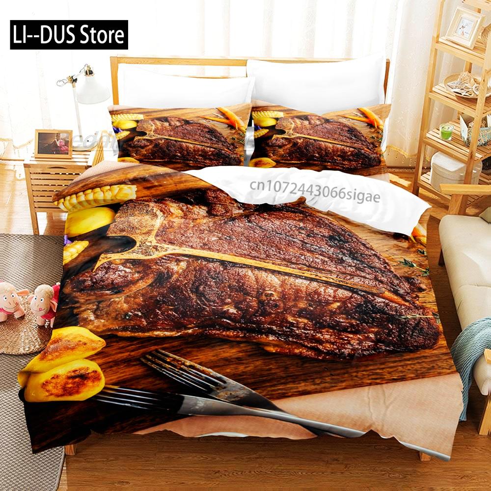 Beefsteak Bedding Set Single Twin Full Queen King Size Bed Set Aldult Kid Bedroom Duvetcover Sets 3D Print Gourmet Steak 135x200cm
Beefsteak Bedding Set Single Twin Full Queen King Size Bed Set Aldult Kid Bedroom Duvetcover Sets 3D Print Gourmet Steak 135x200cm