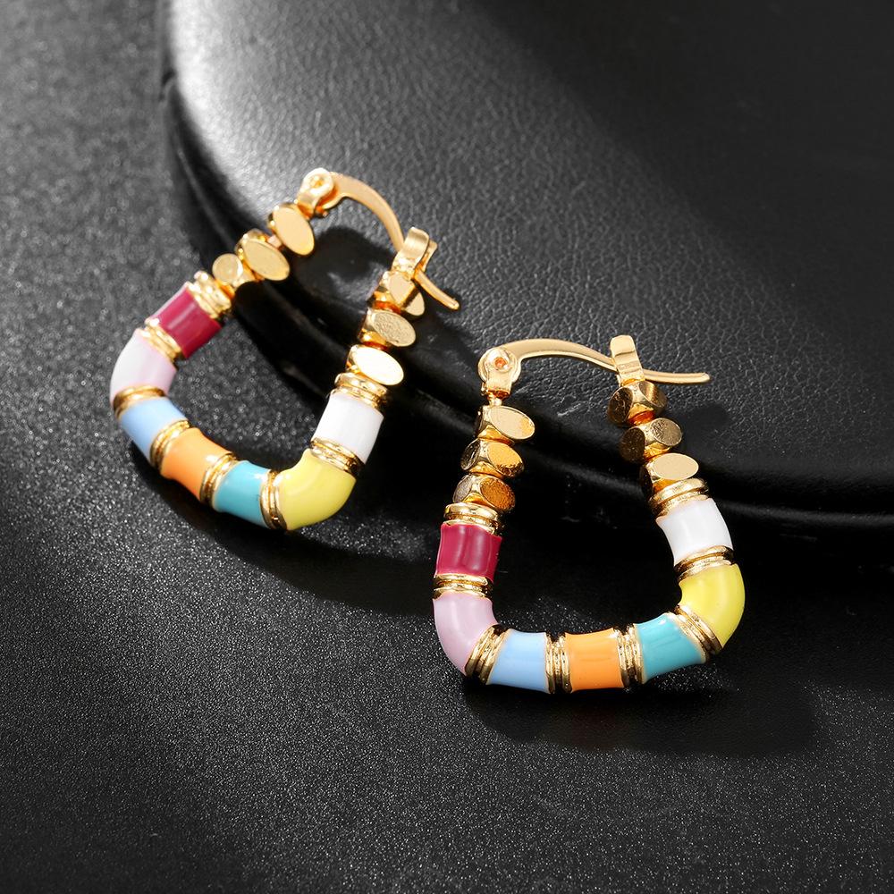 Suitable For Spring And Summer Color Enamel Geometric Ear Buckle Women S Design Earrings Exquisite Dopamine Stud Earrings
Suitable For Spring And Summer Color Enamel Geometric Ear Buckle Women S Design Earrings Exquisite Dopamine Stud Earrings