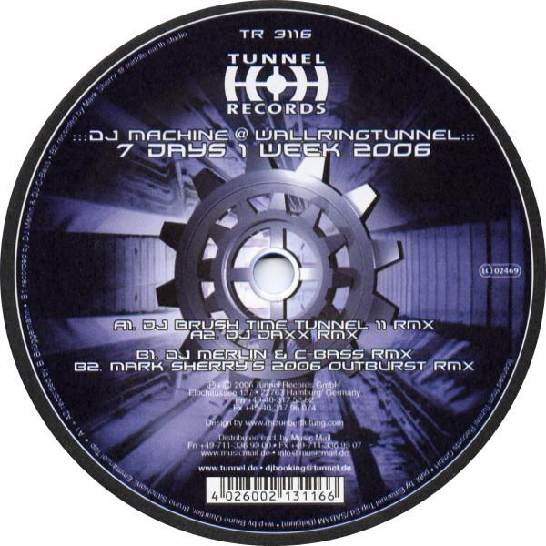 12inch Record DJ MACHINE 7 Days 1 Week 2006 TR3116 Tunnel Records 2006 Germany Dance Electronica Used
12inch Record DJ MACHINE 7 Days 1 Week 2006 TR3116 Tunnel Records 2006 Germany Dance Electronica Used