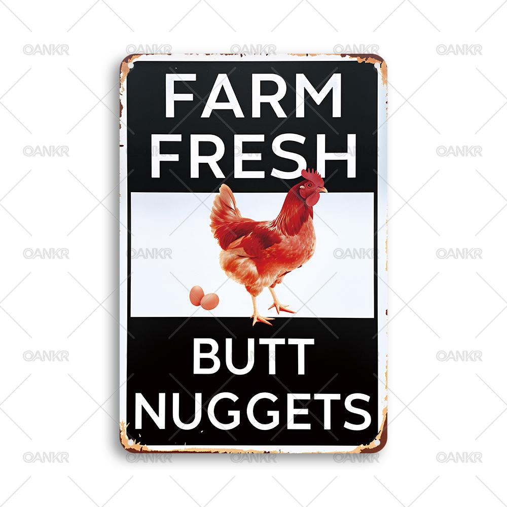 Vintage Farm Fresh Metal Tin Sign Retro Butt Nuggets Art Poster Metal Signs for Farm Garden Home Wall Decor Plaque 20x30cm(7.8x11.8inch)
Vintage Farm Fresh Metal Tin Sign Retro Butt Nuggets Art Poster Metal Signs for Farm Garden Home Wall Decor Plaque 20x30cm(7.8x11.8inch)