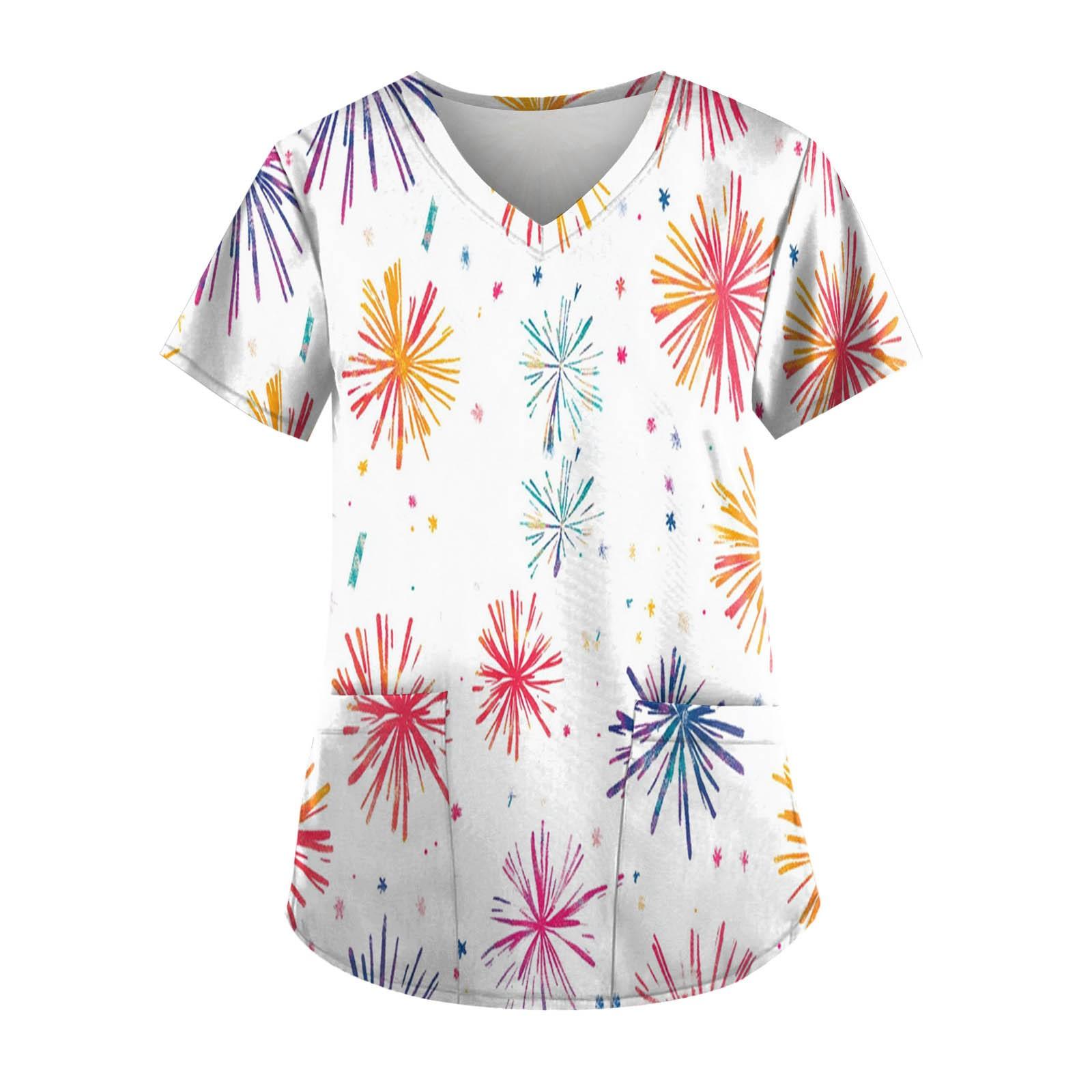 Жіноча модна новорічна робоча футболка з коротким рукавом і V-подібним вирізом з маленькою кишенею S білий
Жіноча модна новорічна робоча футболка з коротким рукавом і V-подібним вирізом з маленькою кишенею S білий