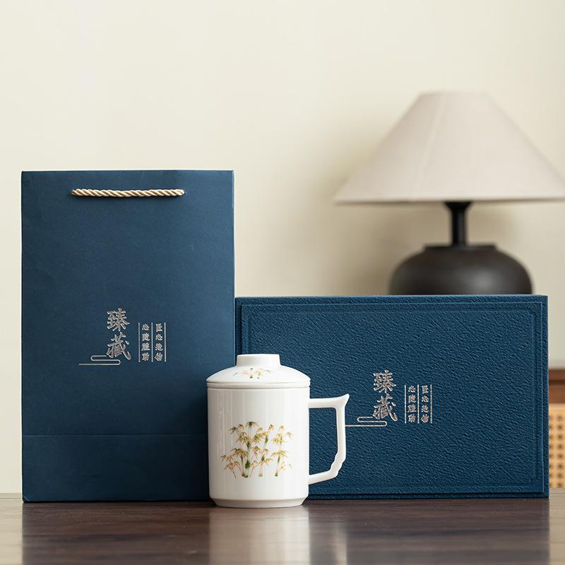 Guofeng golden silk bamboo rhyme white porcelain tea cup business office portable anti-scalding tea separation tea set high-end gifts 301-400ml
Guofeng golden silk bamboo rhyme white porcelain tea cup business office portable anti-scalding tea separation tea set high-end gifts 301-400ml