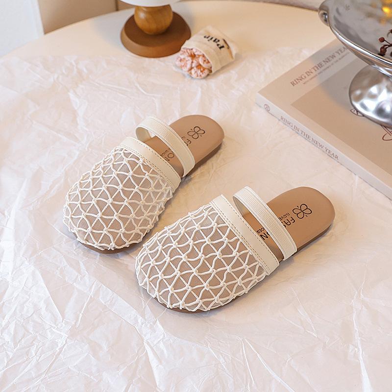 Summer new style girls outdoor hollow-out casual closed-toe sandals, breathable fishnet half-slippers for older children, trendy 23 бежевый
Summer new style girls outdoor hollow-out casual closed-toe sandals, breathable fishnet half-slippers for older children, trendy 23 бежевый