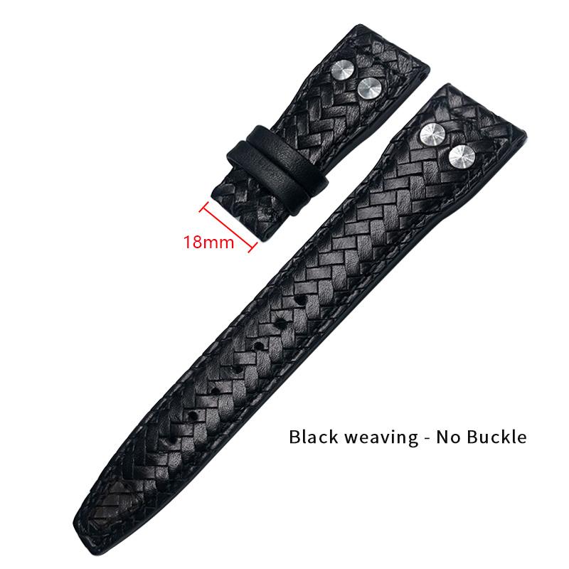 20mm 21mm 22mm High Quality Rivets Cowhide Woven Watchband Fit for IWC Pilot s Spitfire Mark 18 Portugieser Leather Watch Strap 22mm чорний
20mm 21mm 22mm High Quality Rivets Cowhide Woven Watchband Fit for IWC Pilot s Spitfire Mark 18 Portugieser Leather Watch Strap 22mm чорний