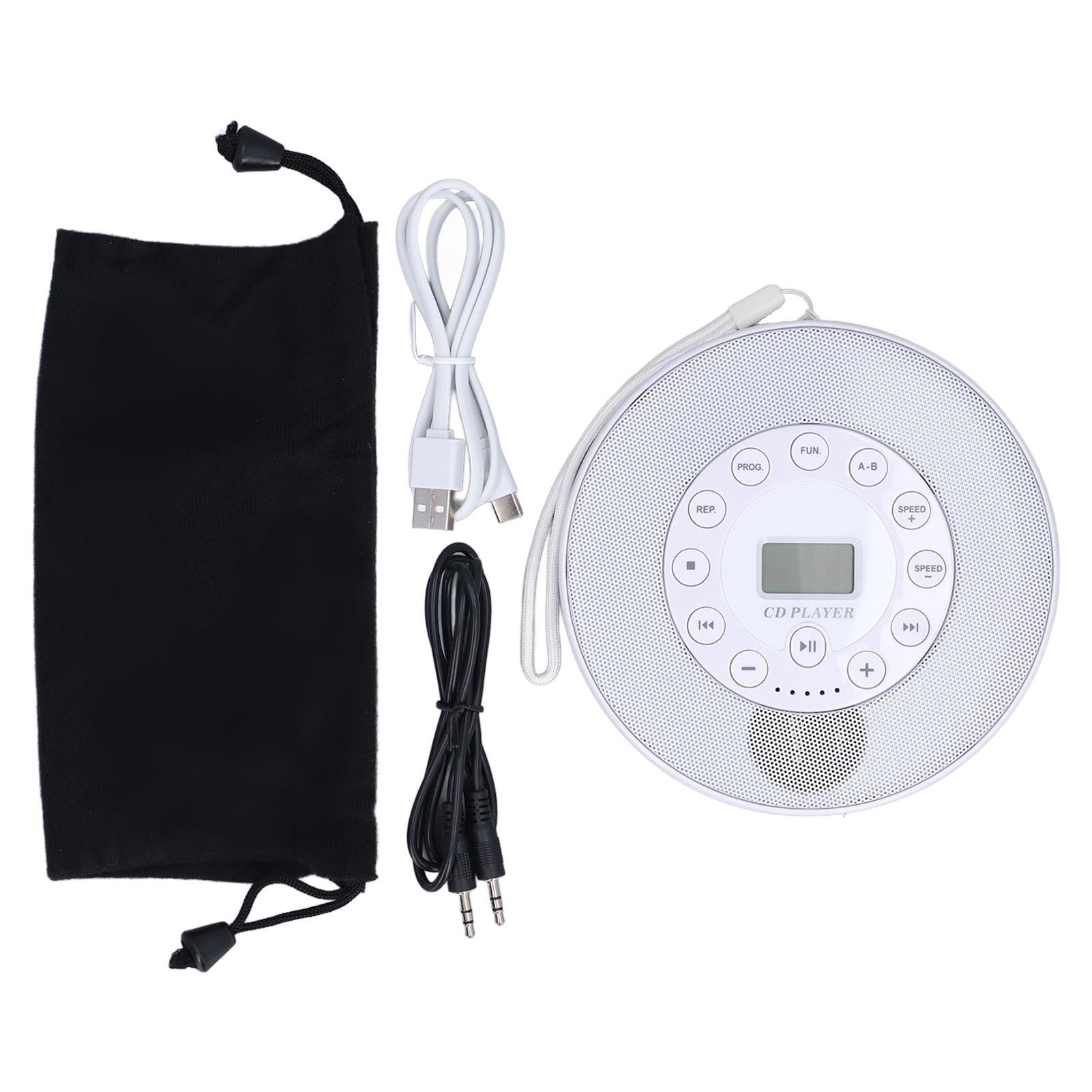 Portable CD Player with Speakers Anti Skip 1500mAh Rechargeable CD Player for CD CD RW MP3 White білий
Portable CD Player with Speakers Anti Skip 1500mAh Rechargeable CD Player for CD CD RW MP3 White білий