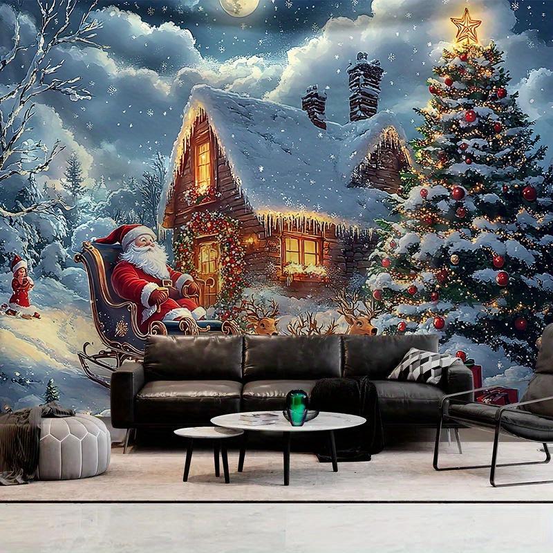 VIKAMA Christmas Sleigh Journey Tapestry Reindeer Sleigh Living Room Feature Wall Childrens Room Christmas Theme Room Decor 74x94cm(29x37in)
VIKAMA Christmas Sleigh Journey Tapestry Reindeer Sleigh Living Room Feature Wall Childrens Room Christmas Theme Room Decor 74x94cm(29x37in)