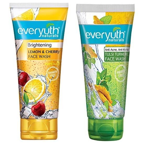 Everyuth Naturals Осветляющий гель для умывания с лимоном и вишней, 150 г, и Naturals Anti Acne, Anti Marks Tulsi Turmeric гель для умывания с туласи и куркумой, 150 г, тюбик
Everyuth Naturals Осветляющий гель для умывания с лимоном и вишней, 150 г, и Naturals Anti Acne, Anti Marks Tulsi Turmeric гель для умывания с туласи и куркумой, 150 г, тюбик