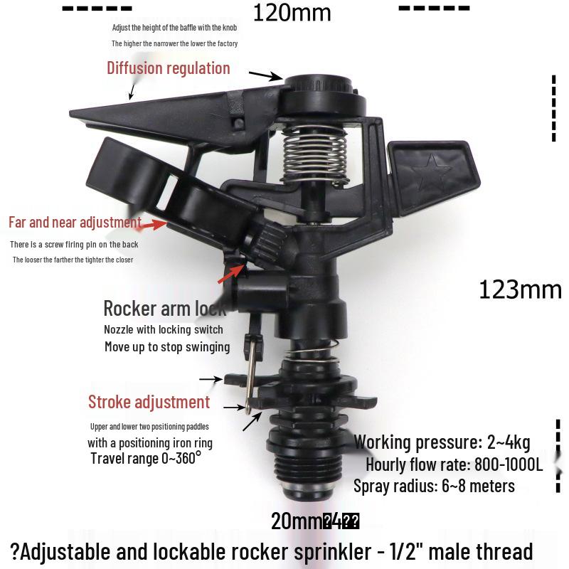 Автоматическая вращающаяся на 360° садовая дождевальная насадка для полива и пылеподавления Adjustable Stop Rocker Nozzle
Автоматическая вращающаяся на 360° садовая дождевальная насадка для полива и пылеподавления Adjustable Stop Rocker Nozzle