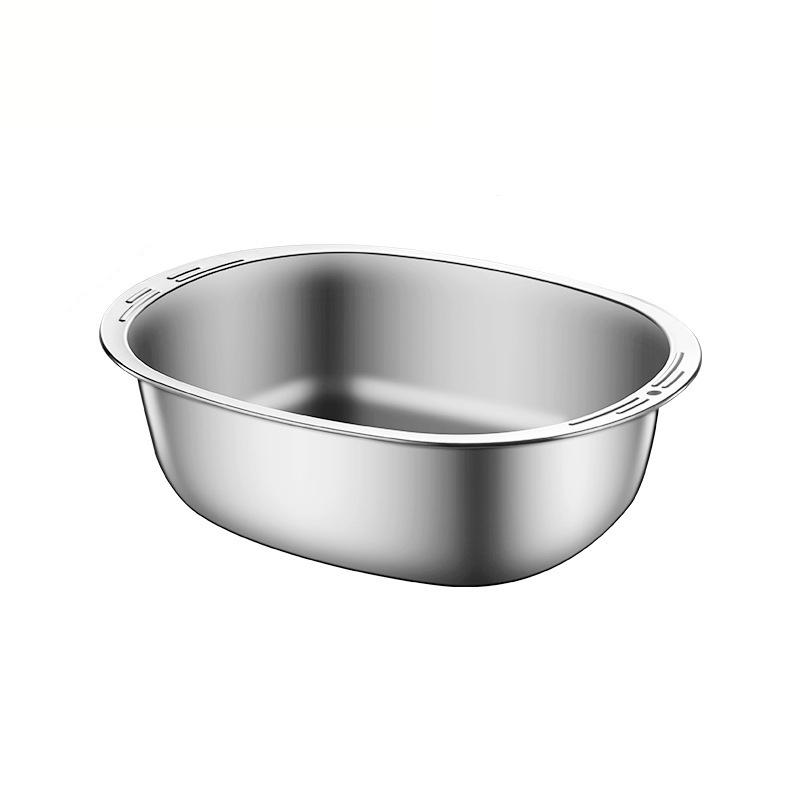 304 Stainless Steel Rice Washing Basin Oval Egg Shape Wash Basin Kitchen Fruit Drain Basket, Rice Sieve Vegetable Washing Basin срібний
304 Stainless Steel Rice Washing Basin Oval Egg Shape Wash Basin Kitchen Fruit Drain Basket, Rice Sieve Vegetable Washing Basin срібний