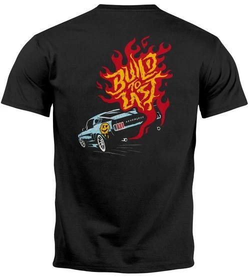 Back Print T-Shirt Men s Burner Car Petrol Flames Saying Build to Last - XL
Back Print T-Shirt Men s Burner Car Petrol Flames Saying Build to Last - XL
