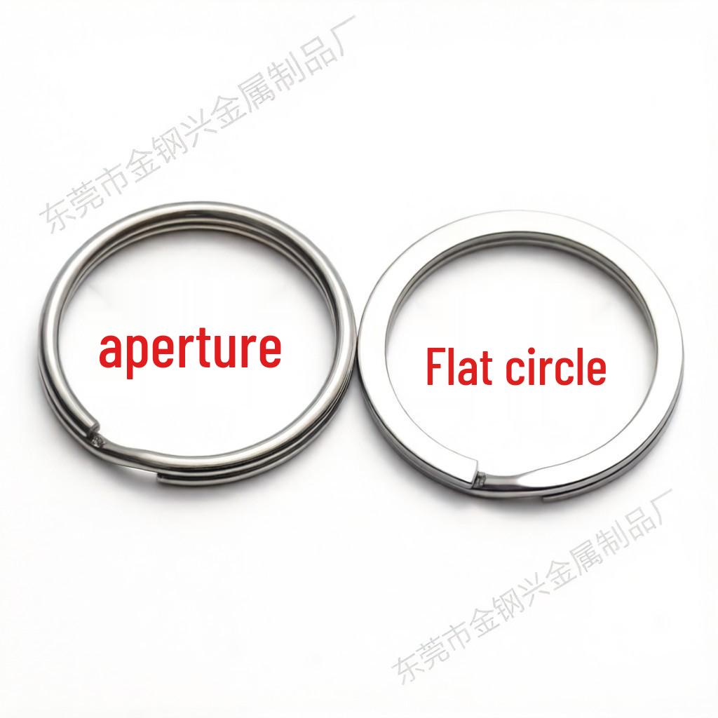 304 Stainless Steel Flat Ring Keychain Ornament Pendant 0.6*6mm (Double Ring)
304 Stainless Steel Flat Ring Keychain Ornament Pendant 0.6*6mm (Double Ring)