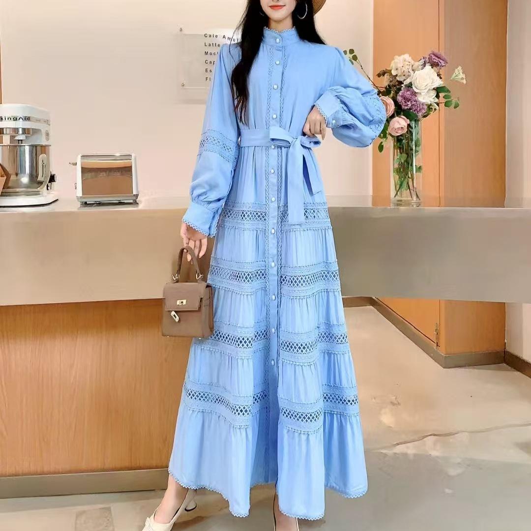 French Spring Style Lace Puff Sleeve Dress with Hollow Detail One Size синій
French Spring Style Lace Puff Sleeve Dress with Hollow Detail One Size синій