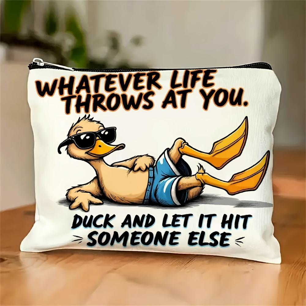 A Funny Duck Designed Makeup Bag- Multifunctional Zipper Pouch, Jewelry Storage Bag, Perfect Travel Zipper Small Storage Bag.
A Funny Duck Designed Makeup Bag- Multifunctional Zipper Pouch, Jewelry Storage Bag, Perfect Travel Zipper Small Storage Bag.