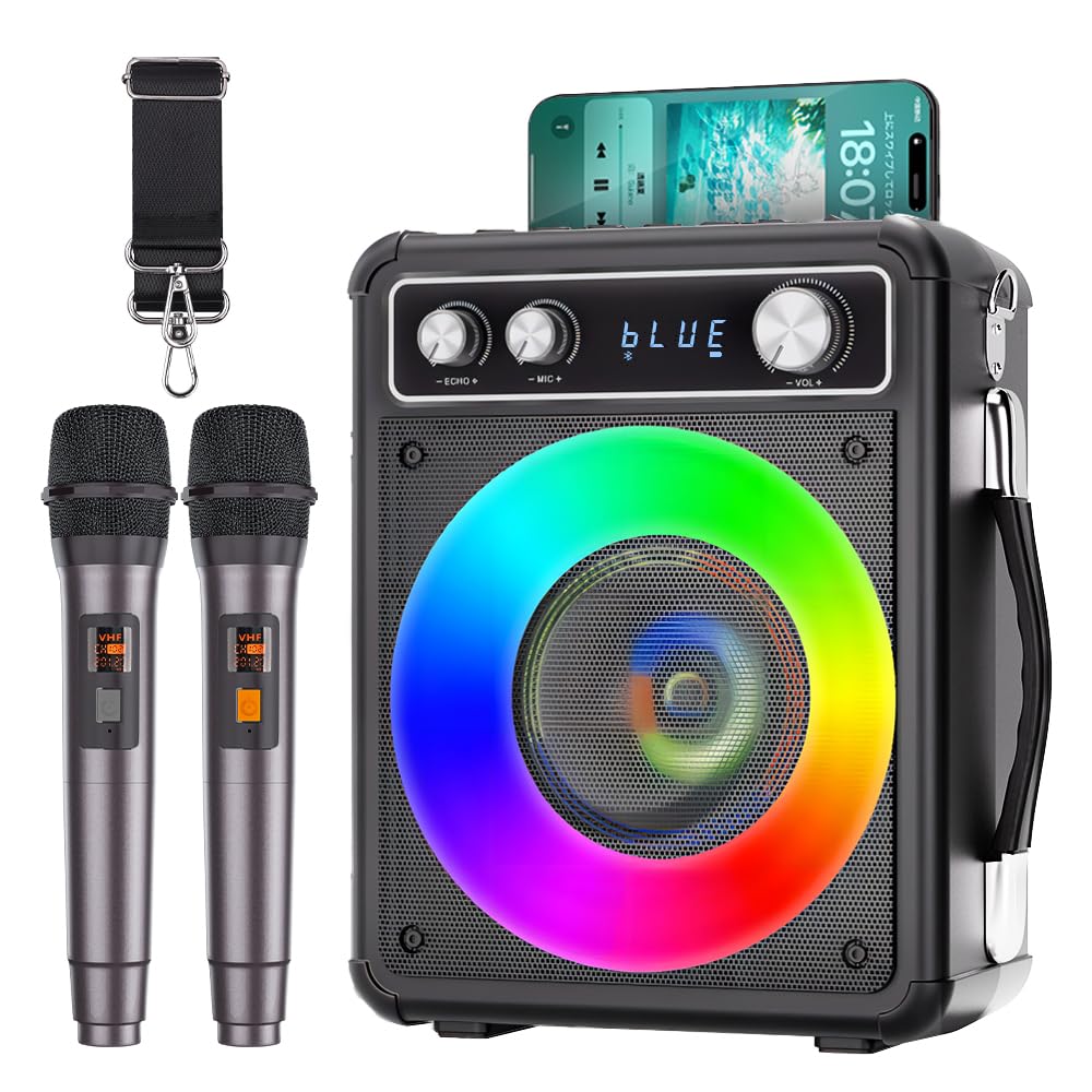 Verkstar Karaoke Set, Loudspeaker, Home Karaoke Machine, 2 Wireless Microphones, Bluetooth 5.0 Karaoke Microphone, Small PA Set, Karaoke Machine,
Verkstar Karaoke Set, Loudspeaker, Home Karaoke Machine, 2 Wireless Microphones, Bluetooth 5.0 Karaoke Microphone, Small PA Set, Karaoke Machine,