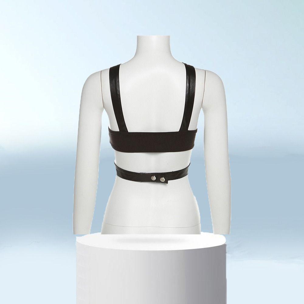 Tank Punk Backless Tops PU Leather Sleeveless Crop Top Spicy Girl Style Women Slim Vest Ladies L чорний
Tank Punk Backless Tops PU Leather Sleeveless Crop Top Spicy Girl Style Women Slim Vest Ladies L чорний