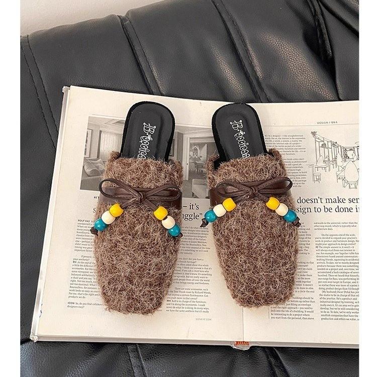 Thick-bottomed fluffy slippers outer wear 2025 autumn and winter new fairy wind belt buckle home plush cotton slippers woman 39 хаки
Thick-bottomed fluffy slippers outer wear 2025 autumn and winter new fairy wind belt buckle home plush cotton slippers woman 39 хаки
