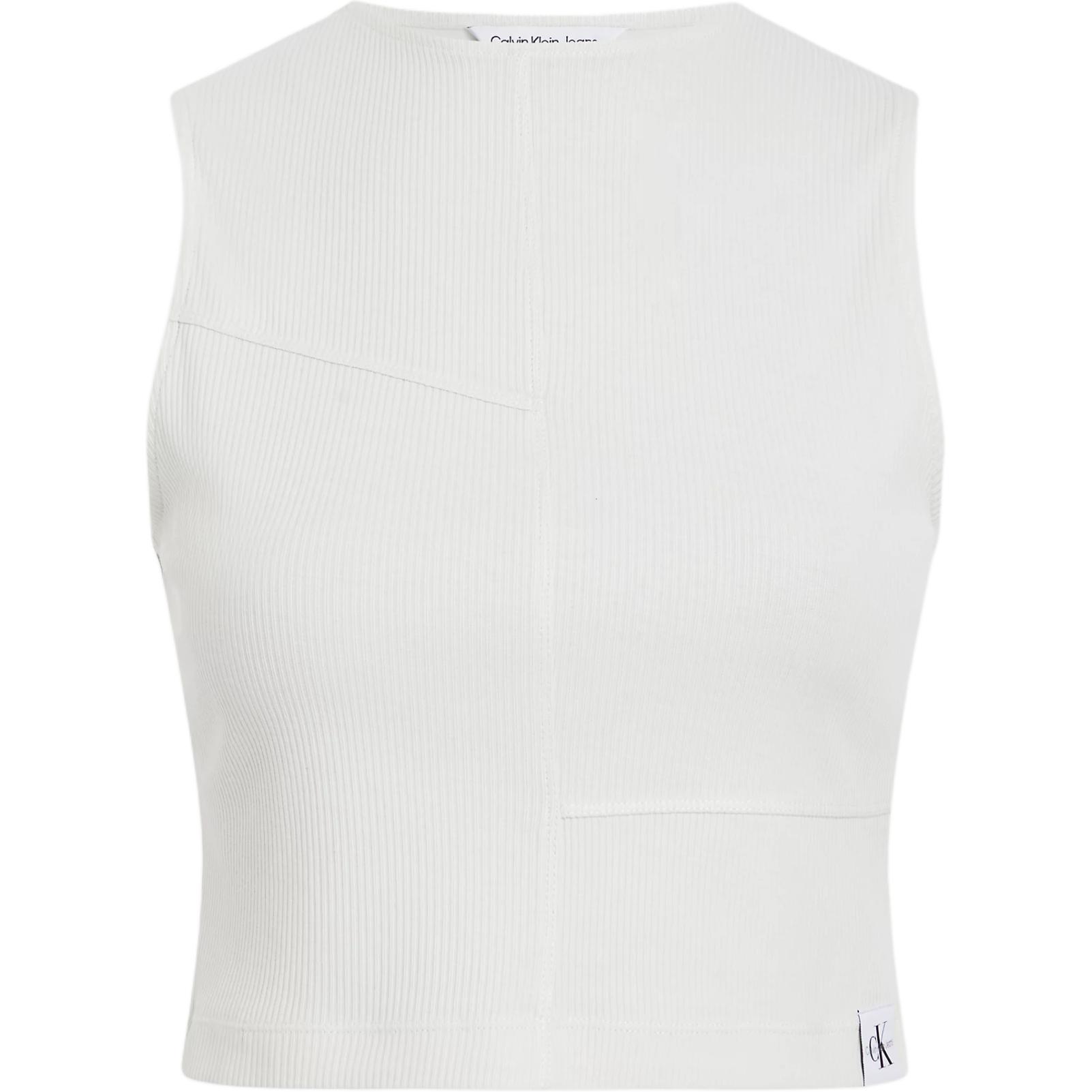 Calvin Klein Slim Fit Ribbed Short Sleeve Round Neck Sleeveless Vest Women Tops Ice-Blue J20J223108-CGA L
Calvin Klein Slim Fit Ribbed Short Sleeve Round Neck Sleeveless Vest Women Tops Ice-Blue J20J223108-CGA L