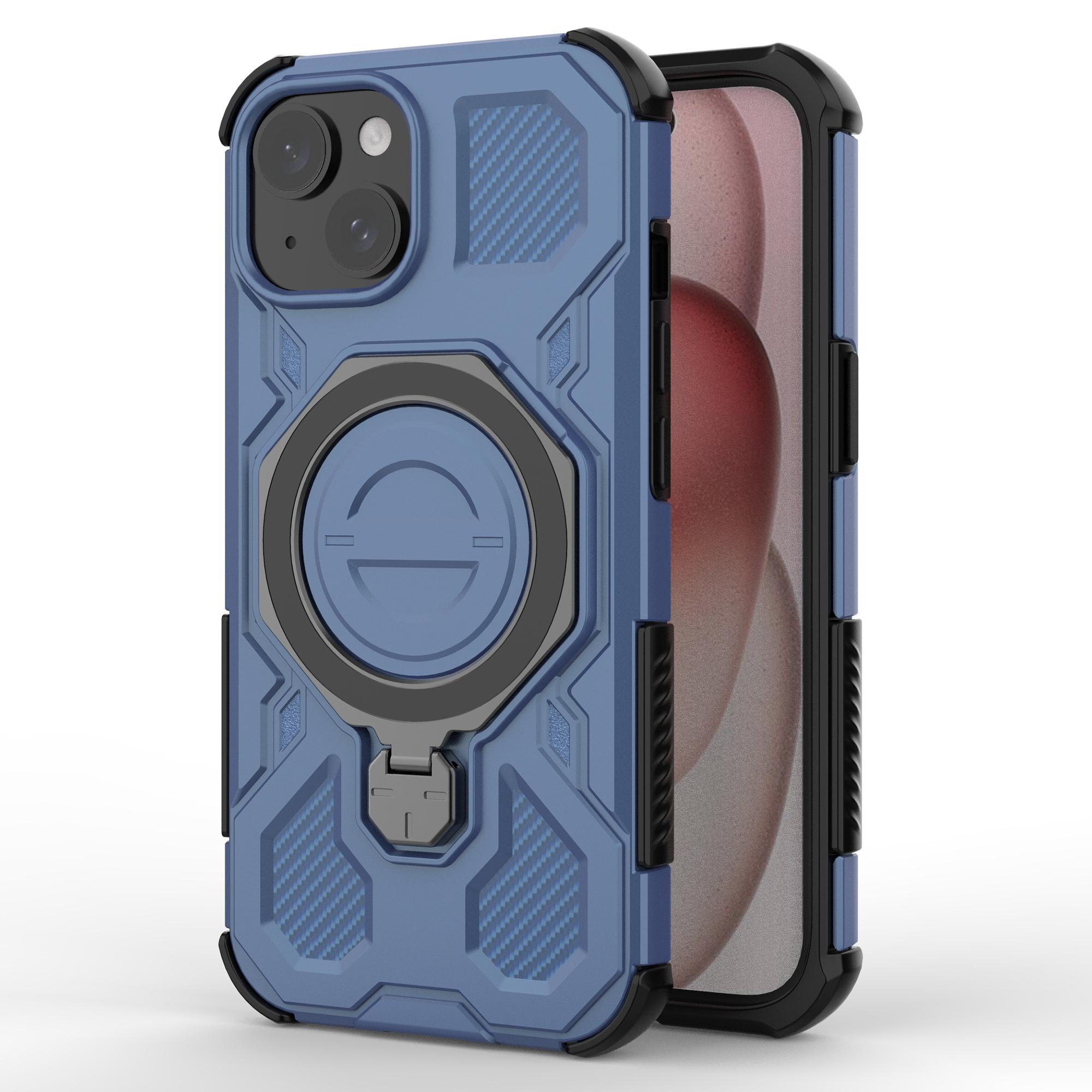 For iPhone 15 Magnetic Case Rotating Metal Kickstand Shockproof PC+TPU Phone Back Cover Baby Blue
For iPhone 15 Magnetic Case Rotating Metal Kickstand Shockproof PC+TPU Phone Back Cover Baby Blue