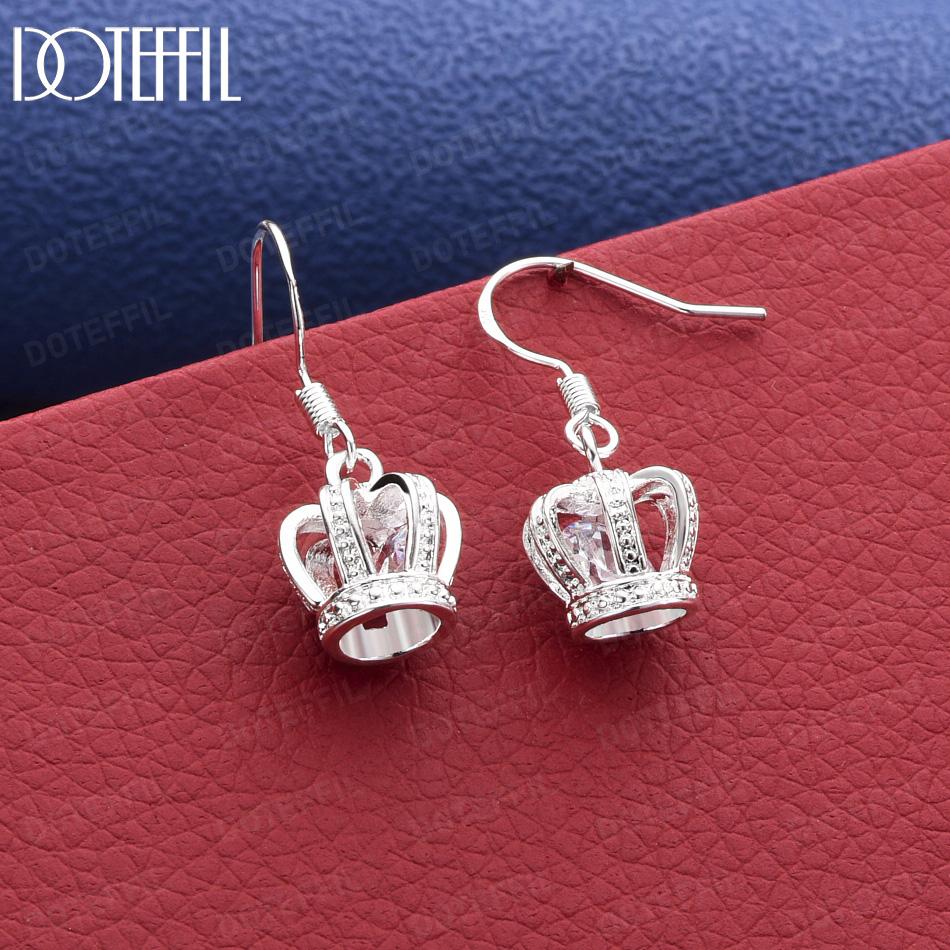 925 Sterling Silver Crown AAA Zircon Pierced Earrings Fashion Jewelry 2.80*0.9cm
925 Sterling Silver Crown AAA Zircon Pierced Earrings Fashion Jewelry 2.80*0.9cm