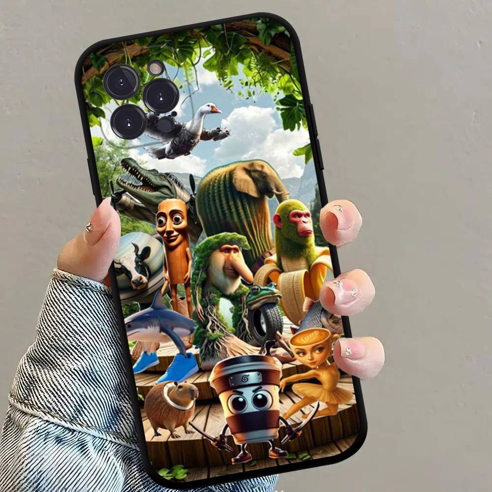 Italian Brainrot Animals Anime Black Soft Silicone Phone Case For Iphone17 Air 16 15 14 13 12 11 Mini Pro Max Plus iPhone 15
Italian Brainrot Animals Anime Black Soft Silicone Phone Case For Iphone17 Air 16 15 14 13 12 11 Mini Pro Max Plus iPhone 15