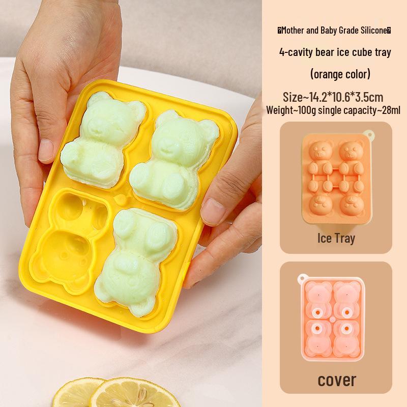 Adorable Bear Silicone Ice Cube Tray for DIY Frozen Treats and Milk Tea Baby-safe Silicone 4-Bear Ice Mold
Adorable Bear Silicone Ice Cube Tray for DIY Frozen Treats and Milk Tea Baby-safe Silicone 4-Bear Ice Mold