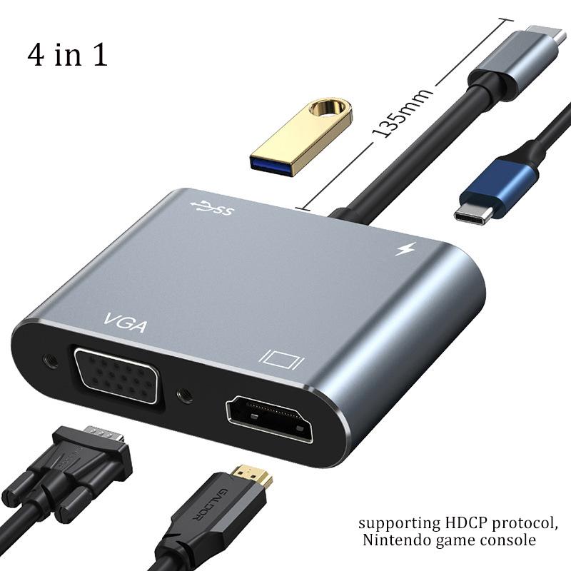 Usb C Hub to 4K VGA USB C 3,0 HDMI-совместимый адаптер 4 в 1 для телефона Nintendo Macbook Huawei Xiaomi Ноутбук ТВ ПК Кабель-адаптер Usb серый
Usb C Hub to 4K VGA USB C 3,0 HDMI-совместимый адаптер 4 в 1 для телефона Nintendo Macbook Huawei Xiaomi Ноутбук ТВ ПК Кабель-адаптер Usb серый