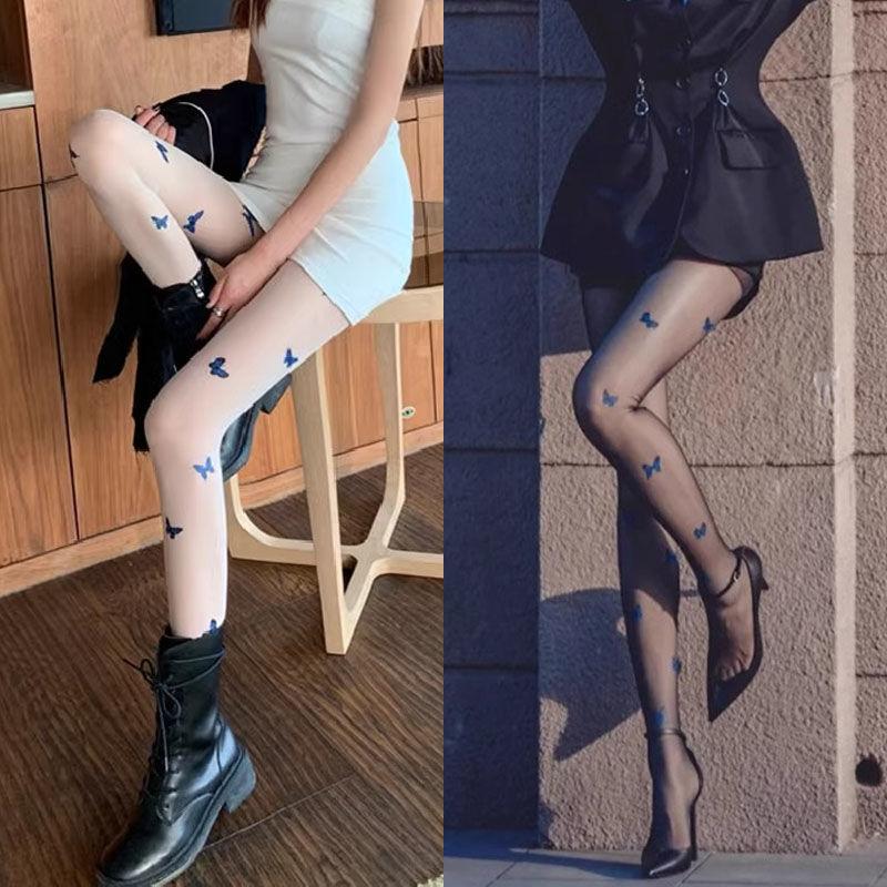 Black Lace Pantyhose with Blue Butterfly Pattern - Sexy Sheer Black Stockings, Anti-Run & Leg-Smoothing for Spring-Summer-Autumn чорний
Black Lace Pantyhose with Blue Butterfly Pattern - Sexy Sheer Black Stockings, Anti-Run & Leg-Smoothing for Spring-Summer-Autumn чорний