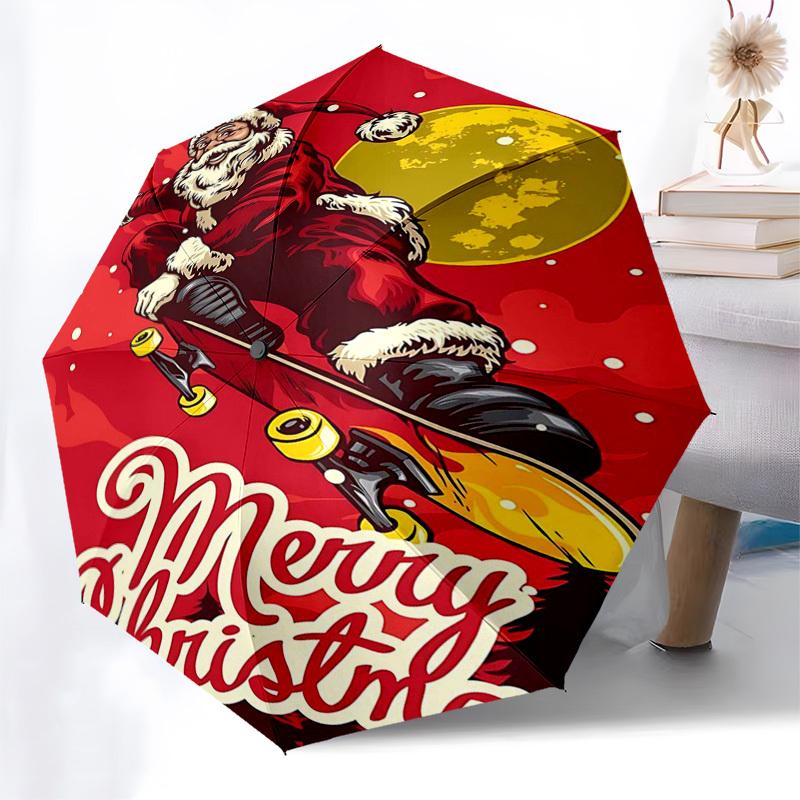 1pc Skateboarding Santa: Unique Christmas Gift with Automatic Opening/Closing Umbrella, Foldable Design, 8-Rib Structure, Outdoor Use, Perfect for Fan
1pc Skateboarding Santa: Unique Christmas Gift with Automatic Opening/Closing Umbrella, Foldable Design, 8-Rib Structure, Outdoor Use, Perfect for Fan