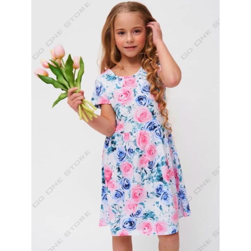 Summer 4~12y Girls Floral Dresses Micro Stretchy Nightgowns Knee Length 170
Summer 4~12y Girls Floral Dresses Micro Stretchy Nightgowns Knee Length 170