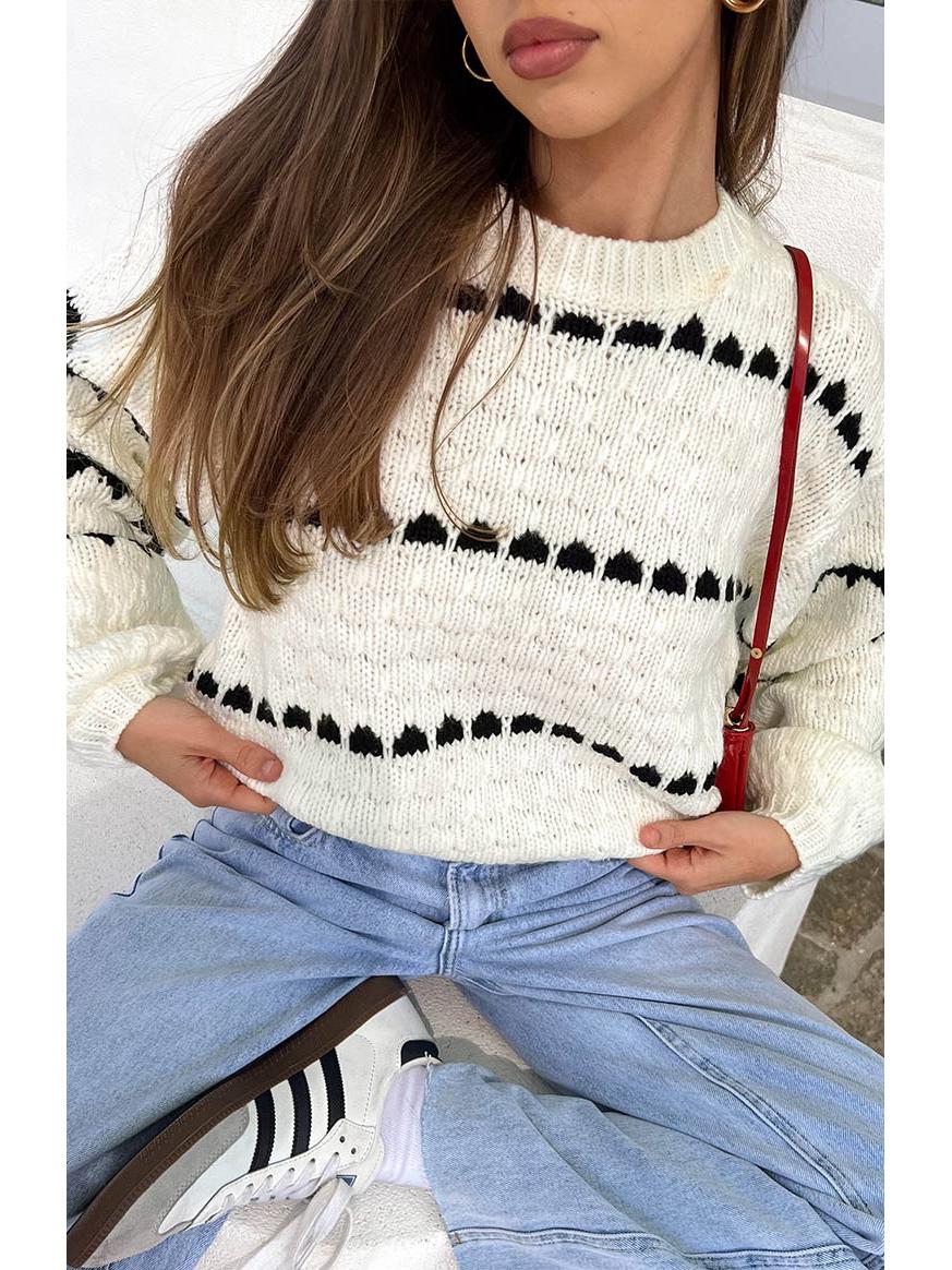 Европейский и американский женский осенне-зимний вязаный свитер - Круглый вырез, Длинный рукав, Повседневный уличный стиль L белый
Европейский и американский женский осенне-зимний вязаный свитер - Круглый вырез, Длинный рукав, Повседневный уличный стиль L белый