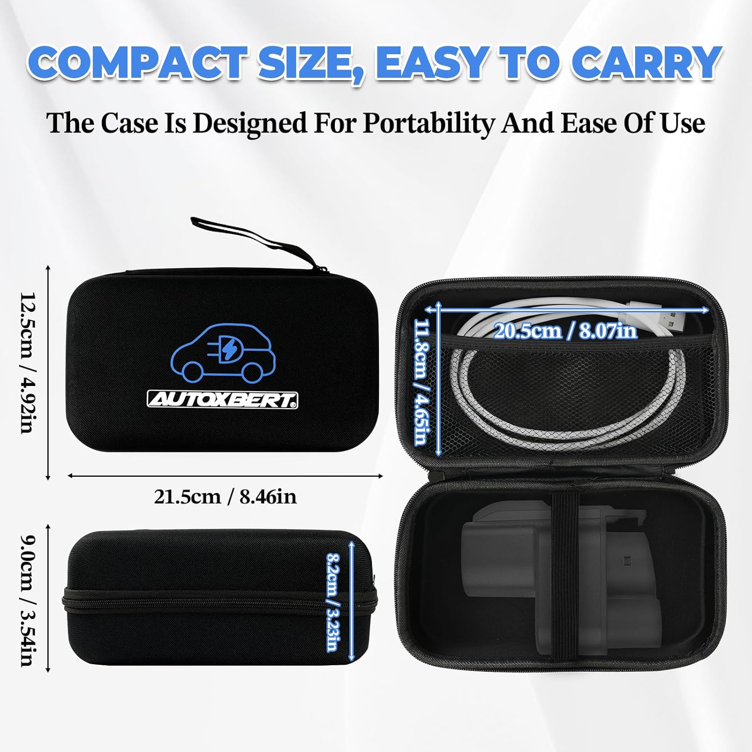 NACS to CCS1 Adapter Storage Case for Tesla 8.46 x4.92 EVA Charger Adapter Case Cover Protective Bag Compatible with Tesla Ford Hyundai Kia GM
NACS to CCS1 Adapter Storage Case for Tesla 8.46 x4.92 EVA Charger Adapter Case Cover Protective Bag Compatible with Tesla Ford Hyundai Kia GM