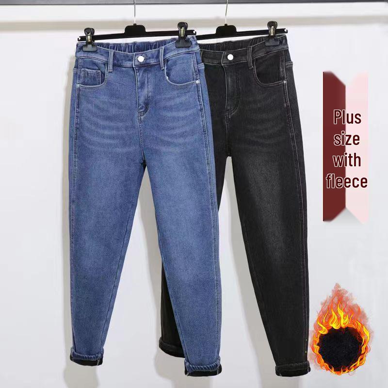 Plus Size Women s Fleece-Lined High Waist Jeans: Slimming, Loose Fit, Wide Hips, Thick Legs, Harem Style. 4XL (recommended for 160-180 jin)
Plus Size Women s Fleece-Lined High Waist Jeans: Slimming, Loose Fit, Wide Hips, Thick Legs, Harem Style. 4XL (recommended for 160-180 jin)