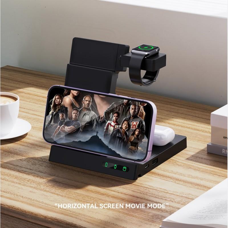 Desktop Folding Bracket Multi-function Mobile Phone Wireless Charger Apple Samsung Watch 6-in-1 Wireless Charger
Desktop Folding Bracket Multi-function Mobile Phone Wireless Charger Apple Samsung Watch 6-in-1 Wireless Charger