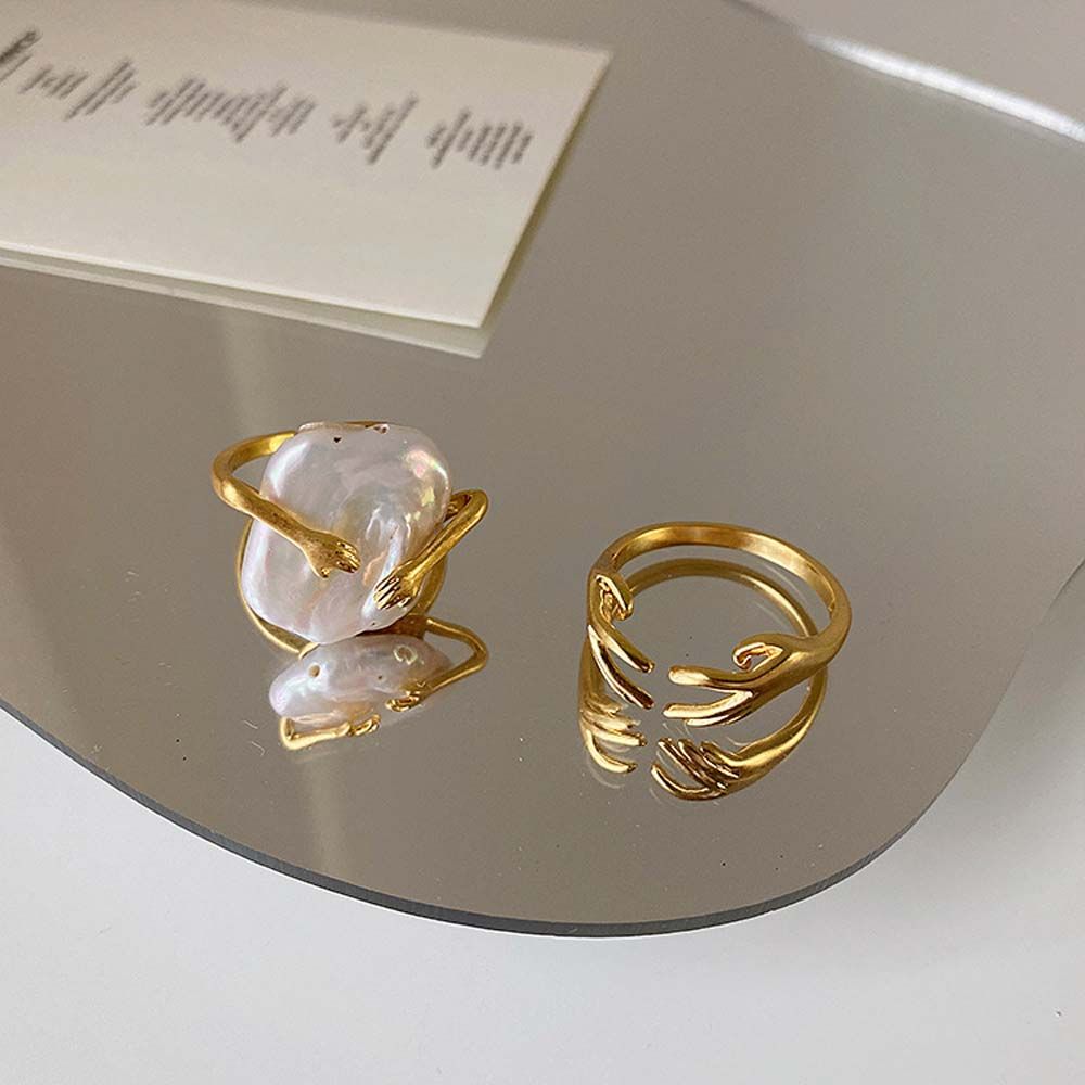 Pearl Girl s Gift Women s Opening Ring Korean Style Imitation Pearl Rings Hands Embracing Rings
Pearl Girl s Gift Women s Opening Ring Korean Style Imitation Pearl Rings Hands Embracing Rings
