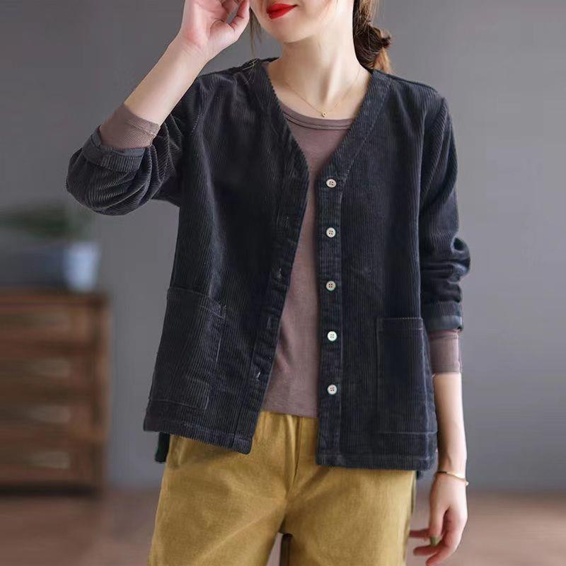 2026 Autumn Retro Plus Size Women s Loose Corduroy Jacket, Hong Kong Style 2XL чёрный
2026 Autumn Retro Plus Size Women s Loose Corduroy Jacket, Hong Kong Style 2XL чёрный