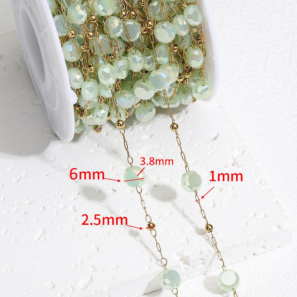 2meters 1meter Stainless Steel Crystal Stone Beaded Chain for Necklace Bracelet Jewelry Making DIY Iridescence Shiny Chains 1meter зелений
2meters 1meter Stainless Steel Crystal Stone Beaded Chain for Necklace Bracelet Jewelry Making DIY Iridescence Shiny Chains 1meter зелений