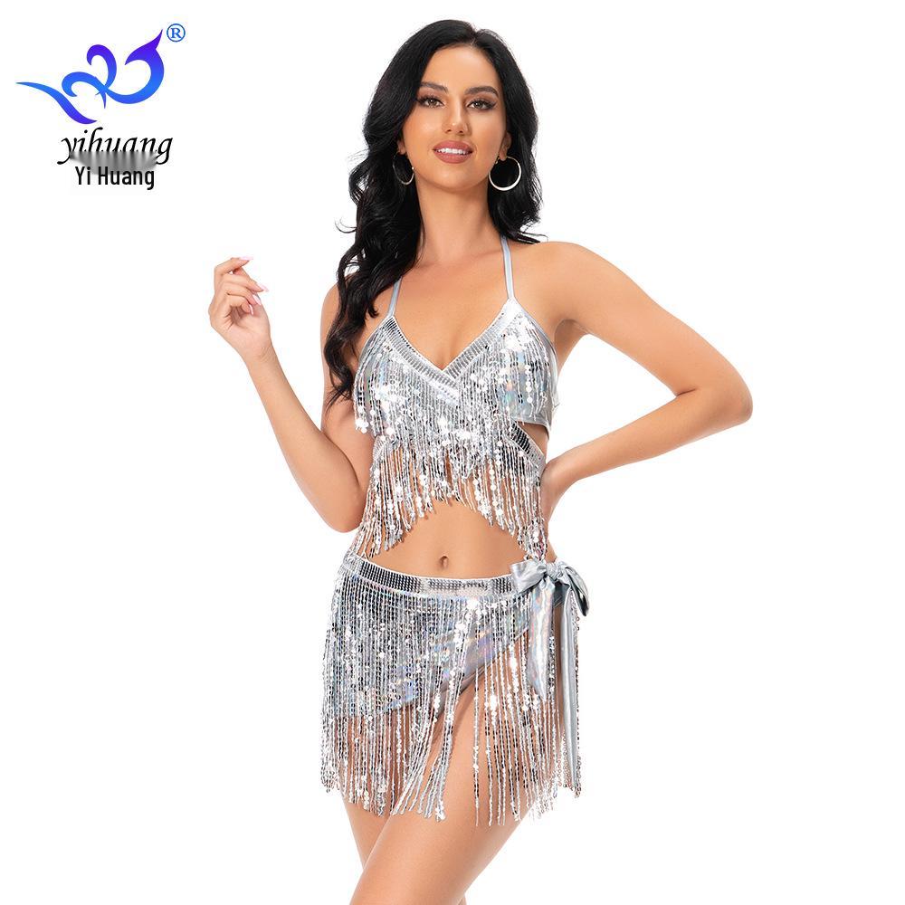 Блестящий купальник с бахромой, комплект костюма для танцевального выступления Large серебряный
Блестящий купальник с бахромой, комплект костюма для танцевального выступления Large серебряный